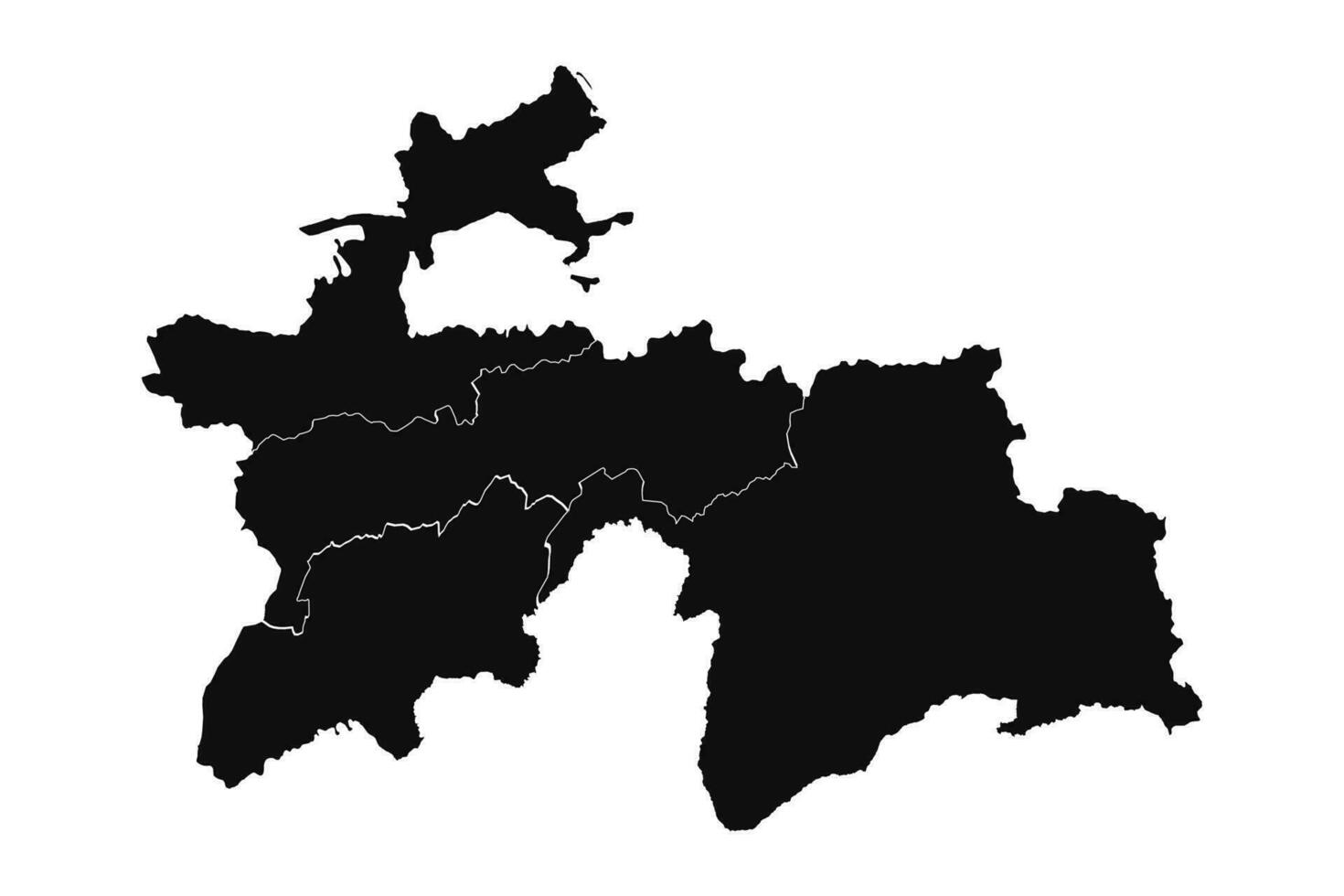 resumen Tayikistán silueta detallado mapa vector