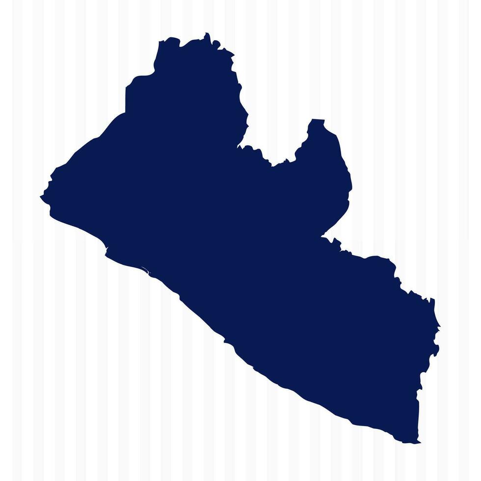 Flat Simple Liberia Vector Map
