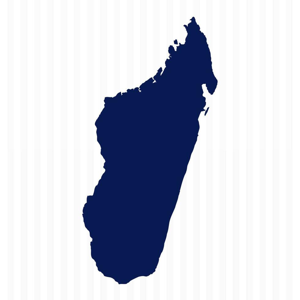 Flat Simple Madagascar Vector Map