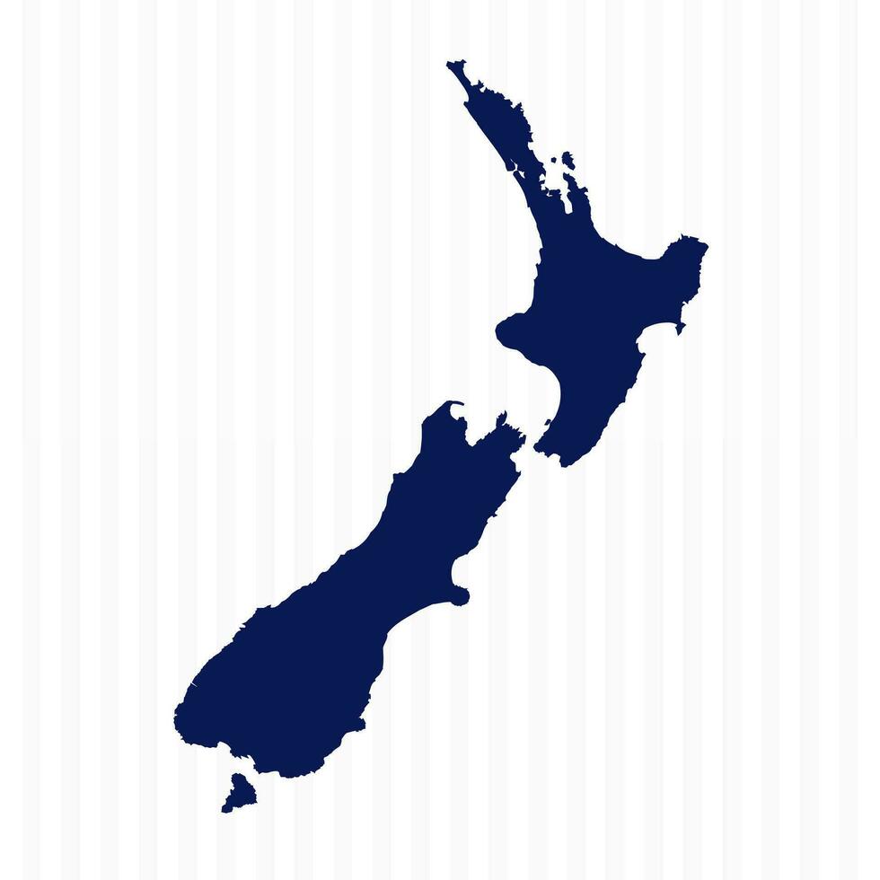 Flat Simple New Zealand Vector Map