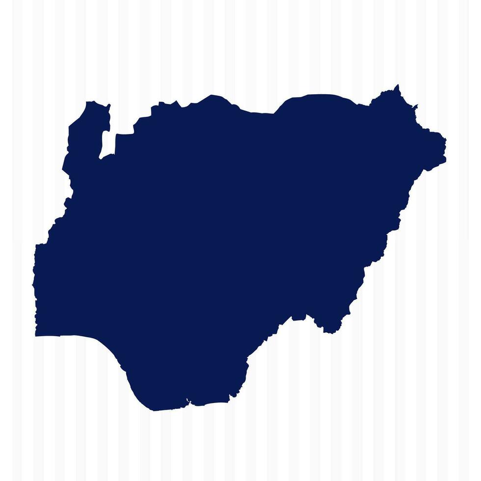 Flat Simple Nigeria Vector Map