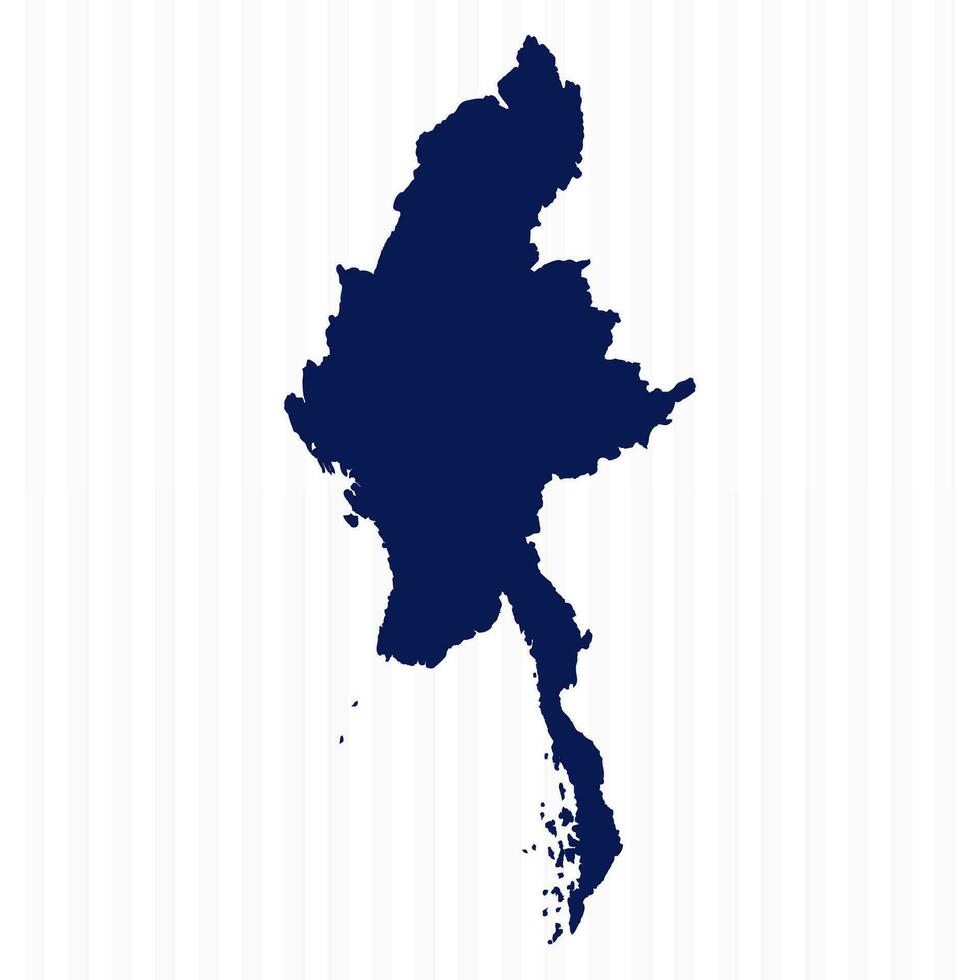 plano sencillo myanmar vector mapa