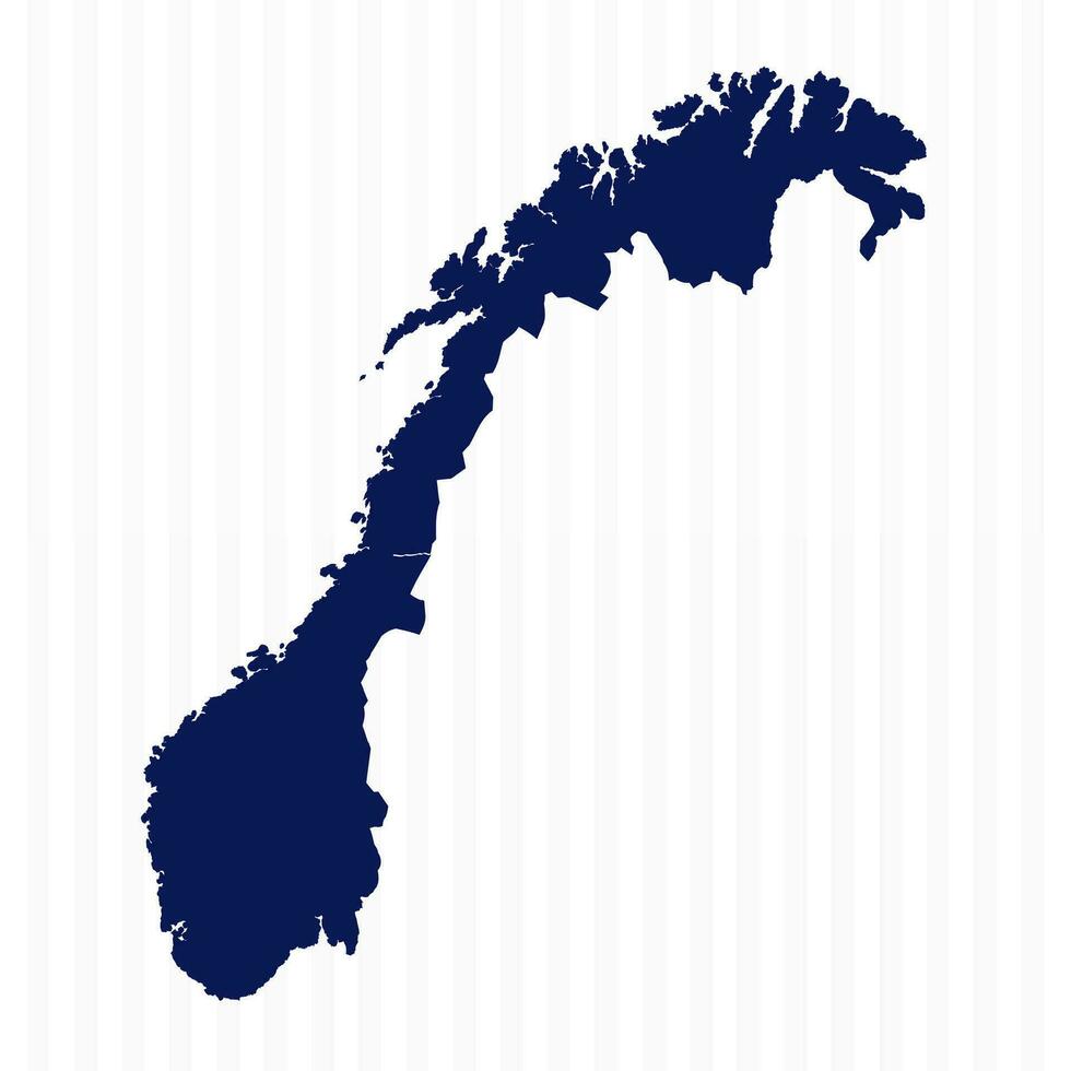 Flat Simple Norway Vector Map