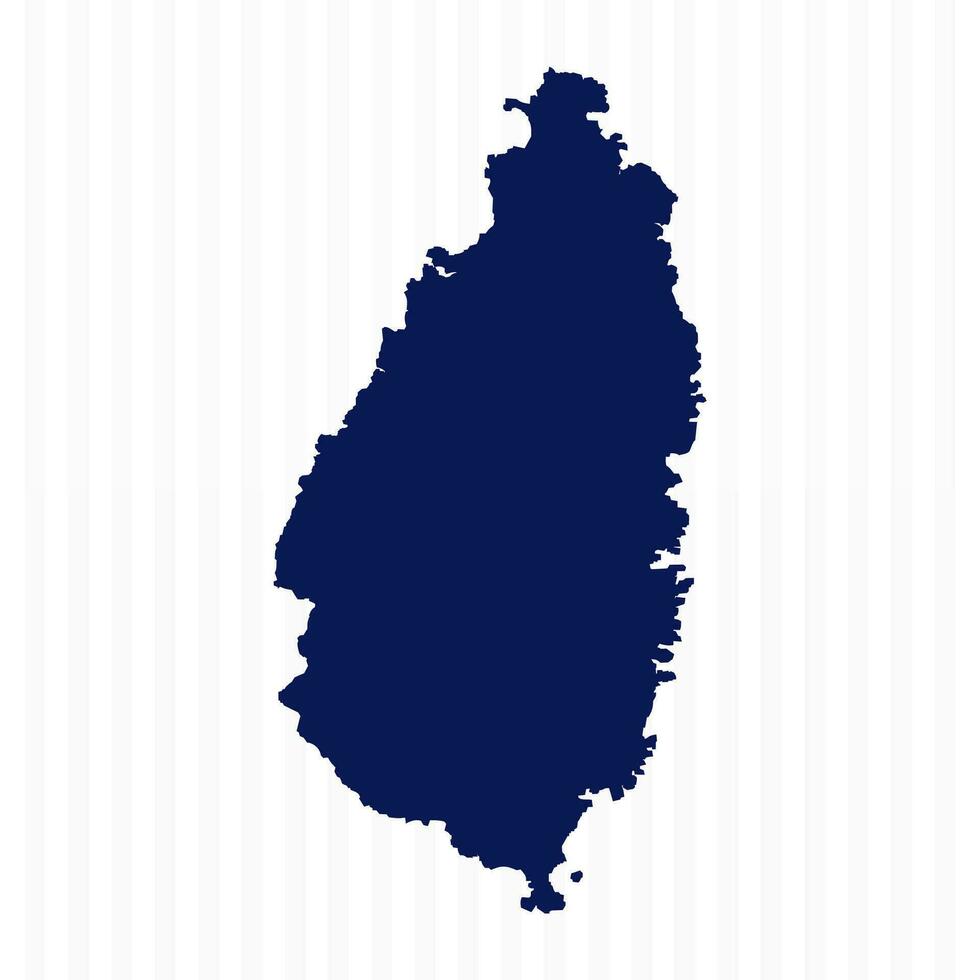 Flat Simple Saint Lucia Vector - Flat Simple Saint Lucia Map Free Vector 