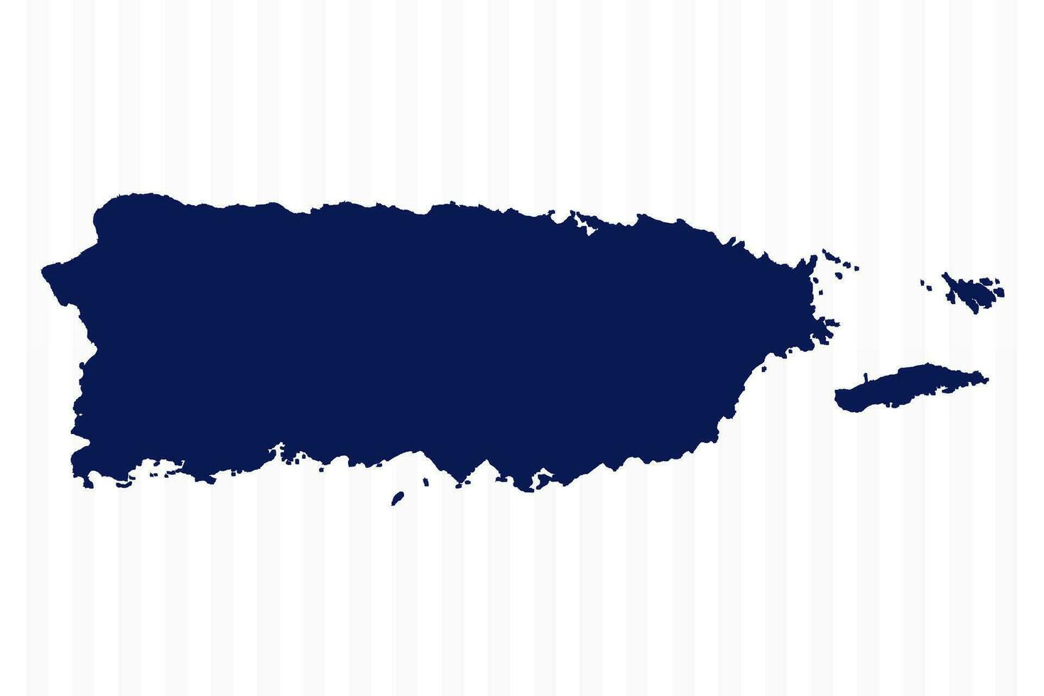 Flat Simple Puerto Rico Vector Map