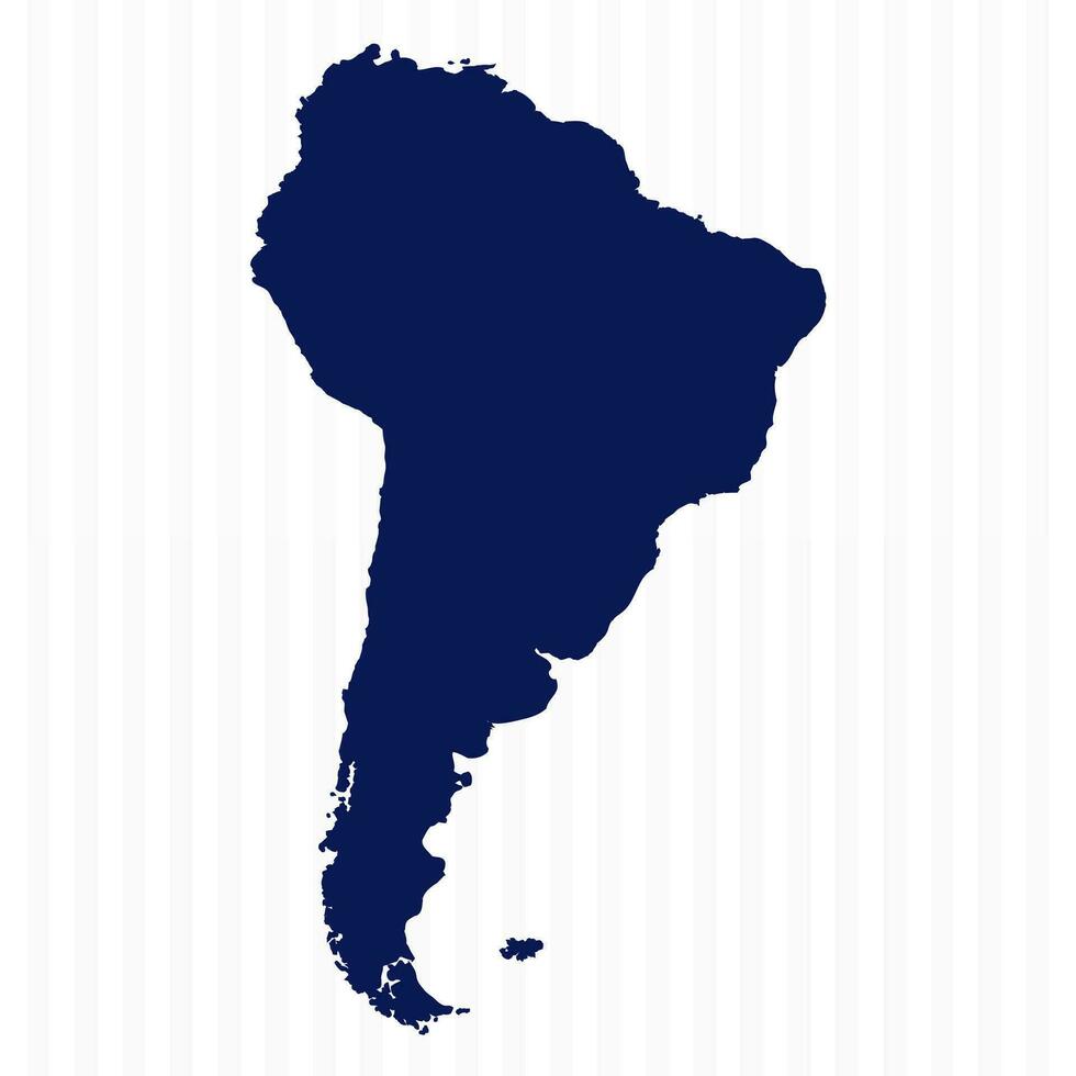 Flat Simple South America Vector Map