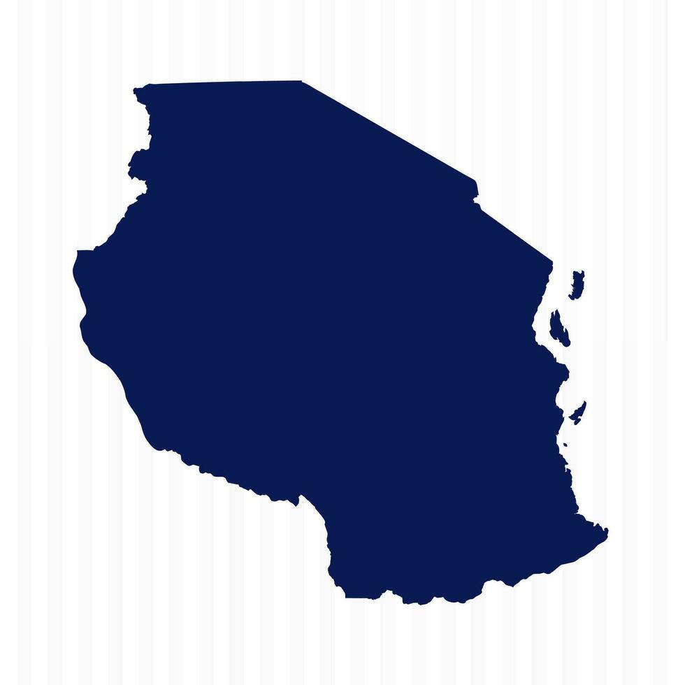 Flat Simple Tanzania Vector Map