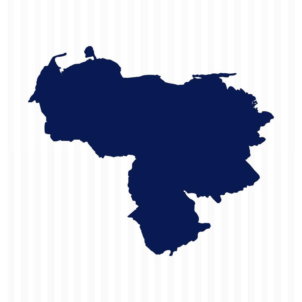 Flat Simple Venezuela Vector Map