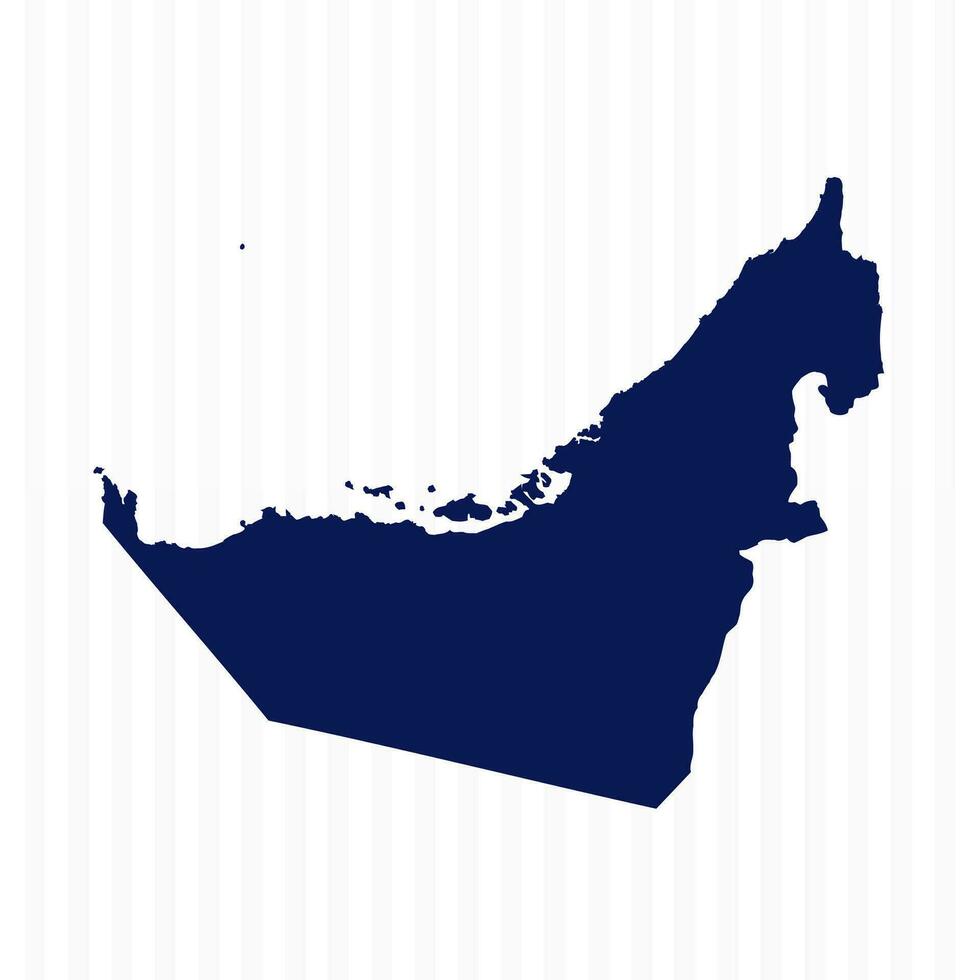 Flat Simple United Arab Emirates Vector Map