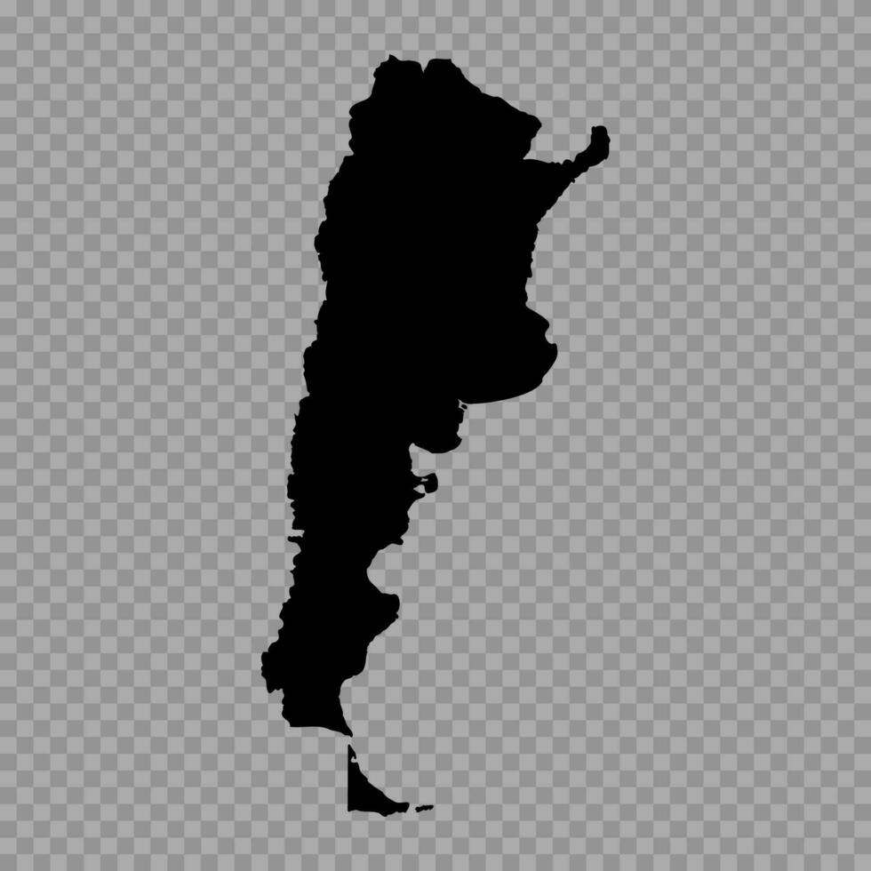 Transparent Background Argentina Simple map vector