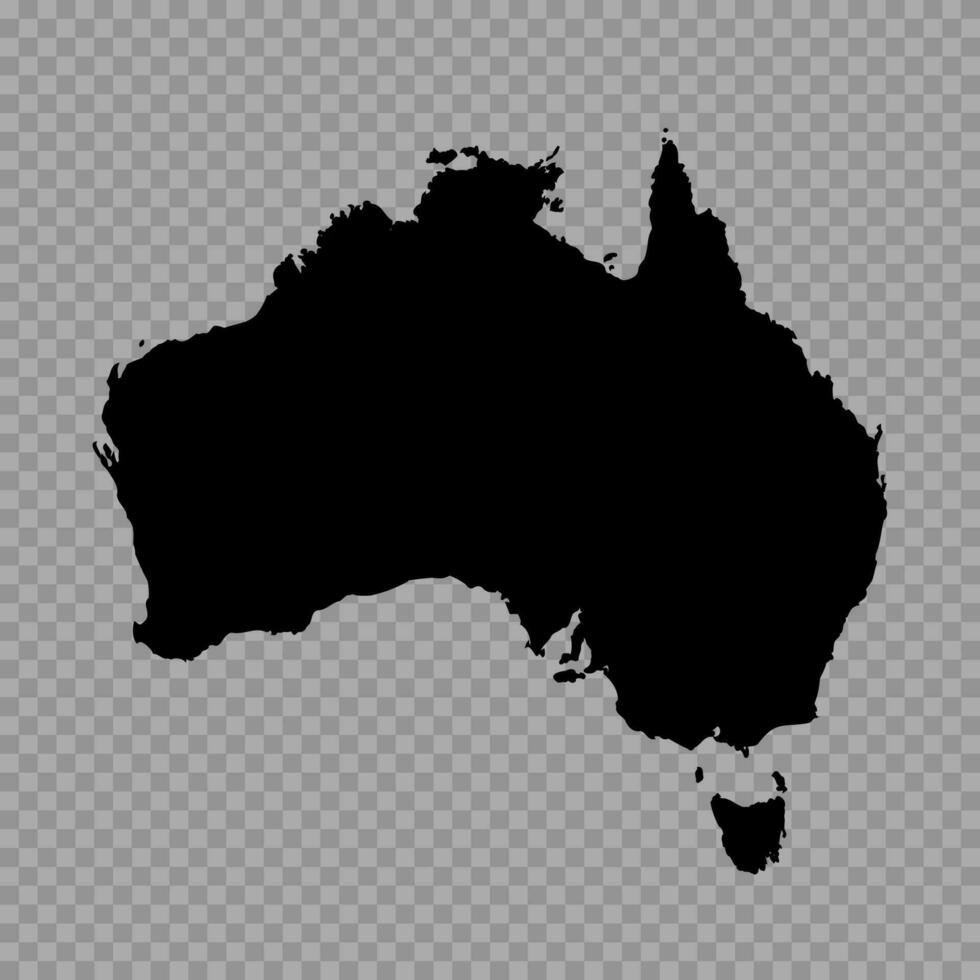 Transparent Background Australia Simple map vector