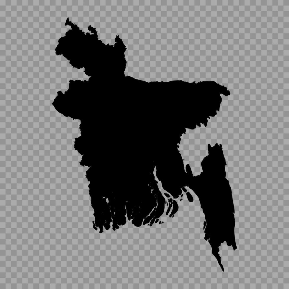 Transparent Background Bangladesh Simple map vector