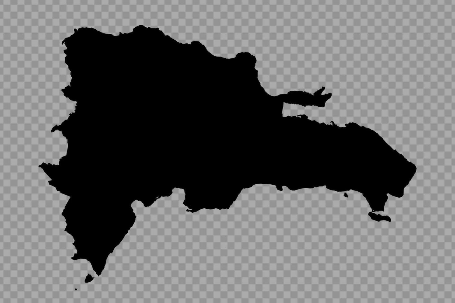 Transparent Background Dominican Republic Simple map vector