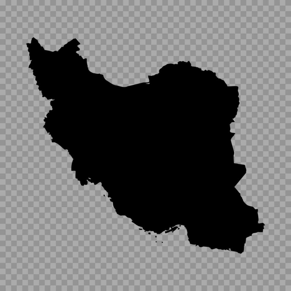 Transparent Background Iran Simple map vector