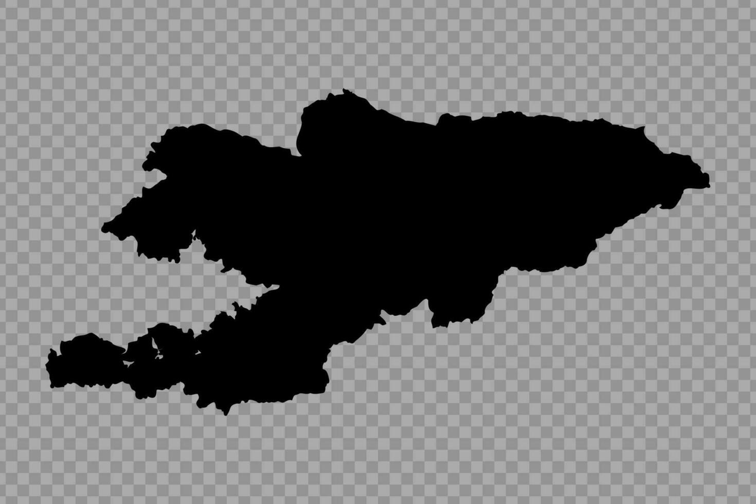 Transparent Background Kyrgyzstan Simple map vector