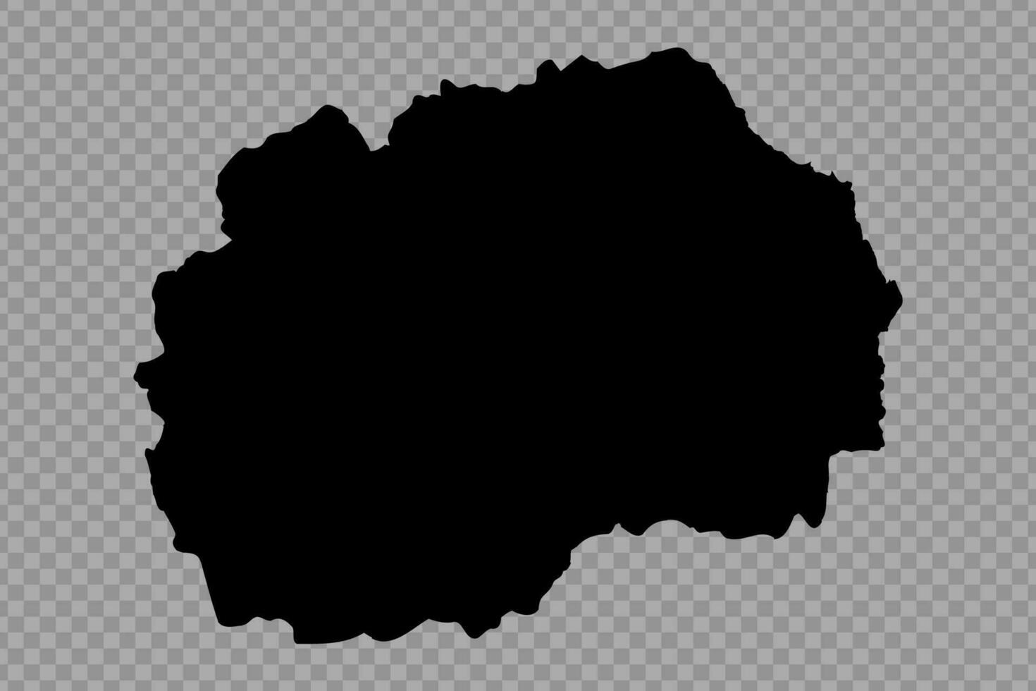 Transparent Background Macedonia Simple map vector