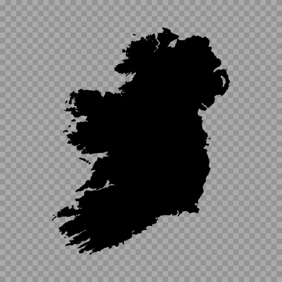 Transparent Background Ireland Simple map vector