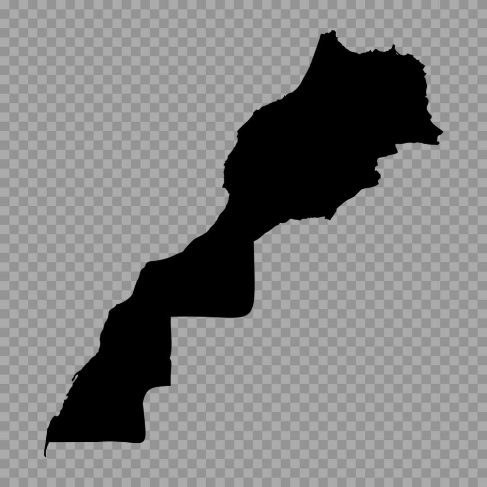 Transparent Background Morocco Simple map vector