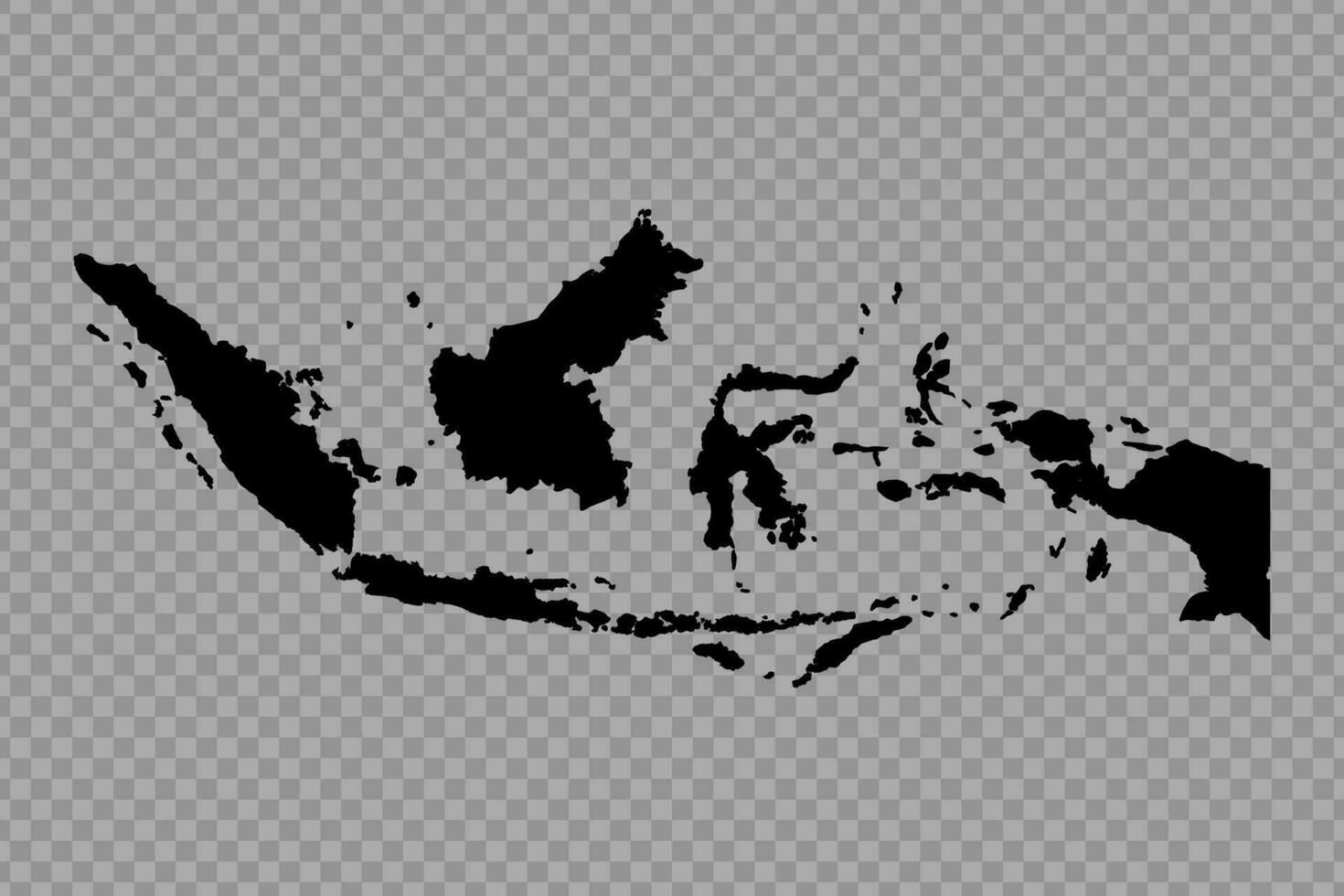 Transparent Background Indonesia Simple map vector