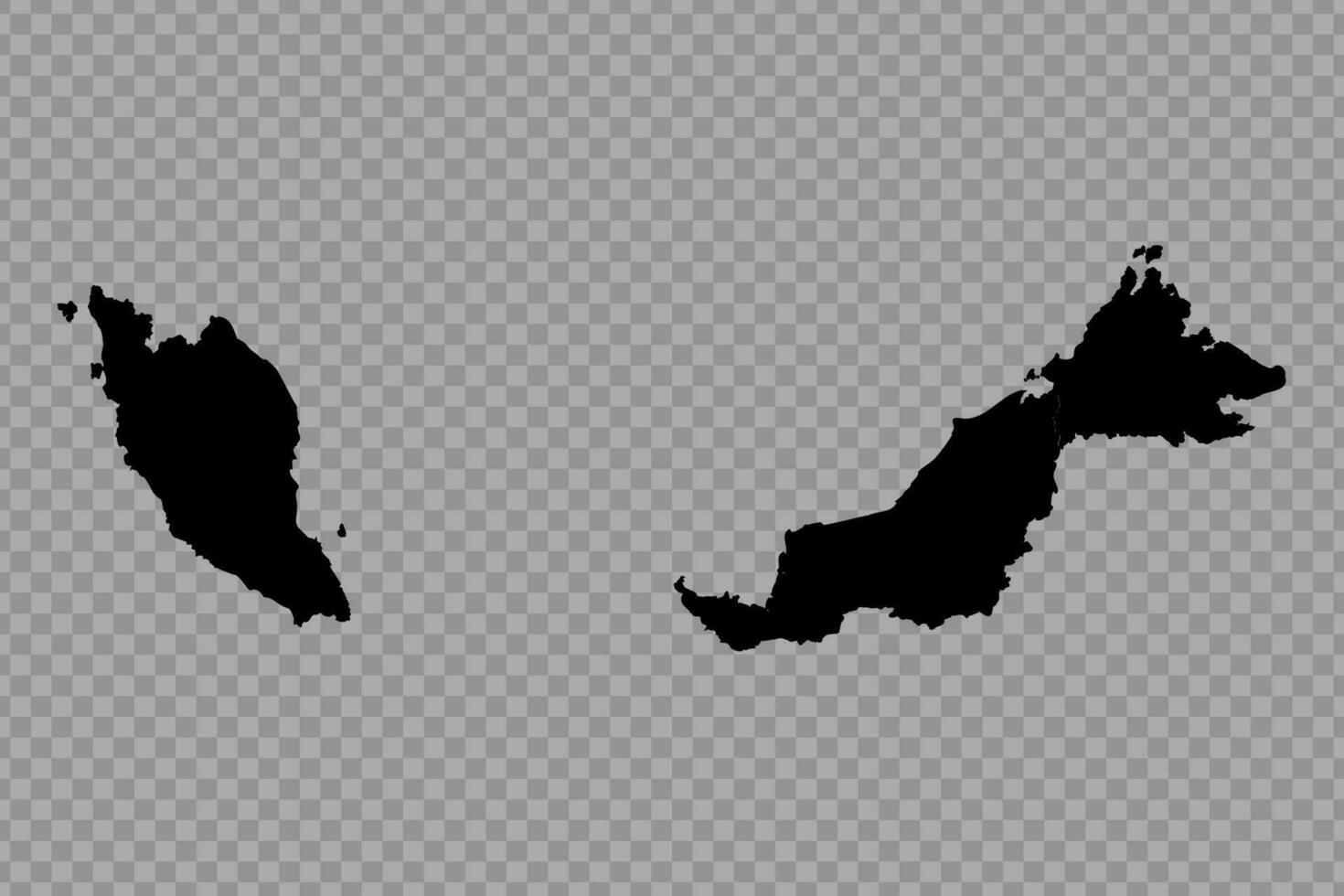 Transparent Background Malaysia Simple map vector