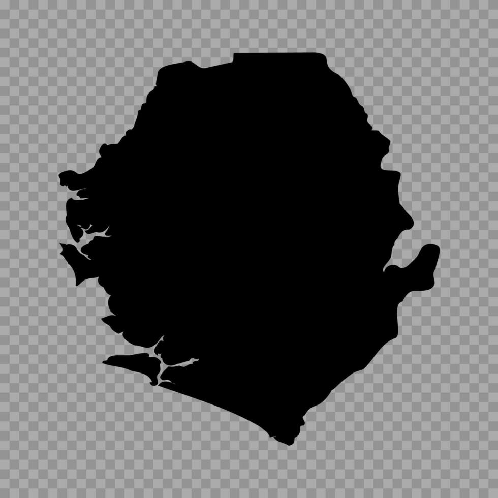 Transparent Background Sierra Leone Simple map vector