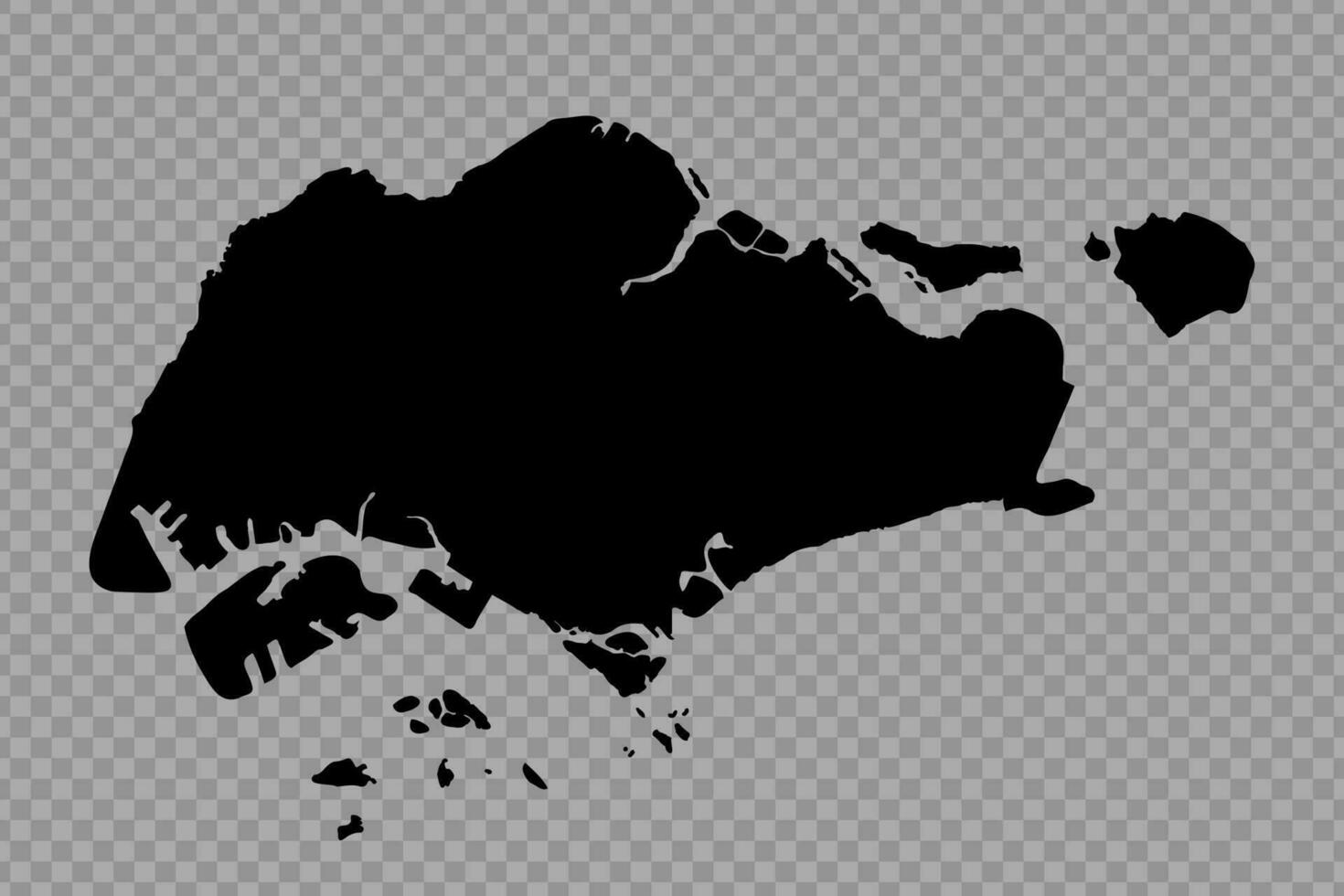Transparent Background Singapore Simple map vector