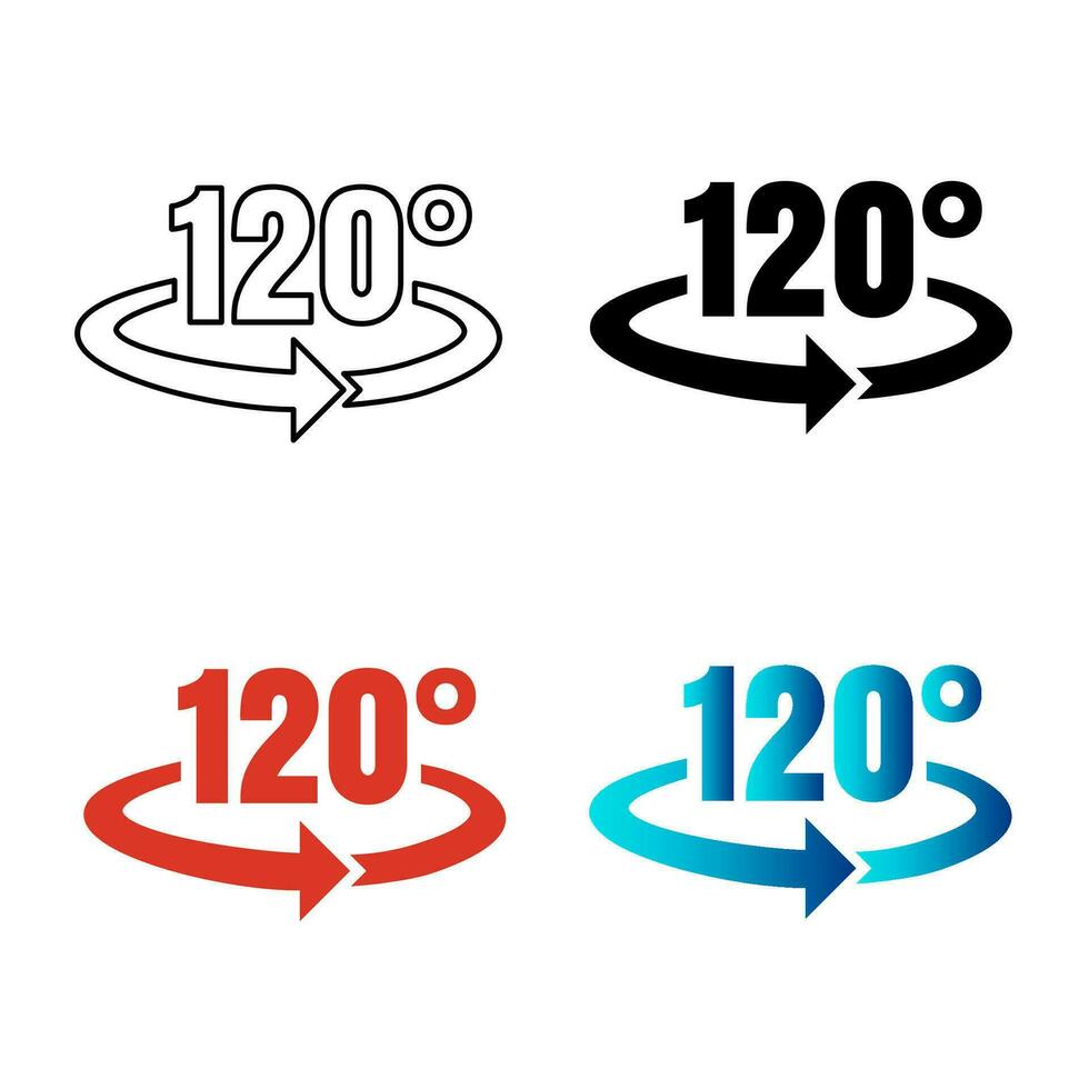 Abstract 120 Degree Rotate Silhouette Illustration vector