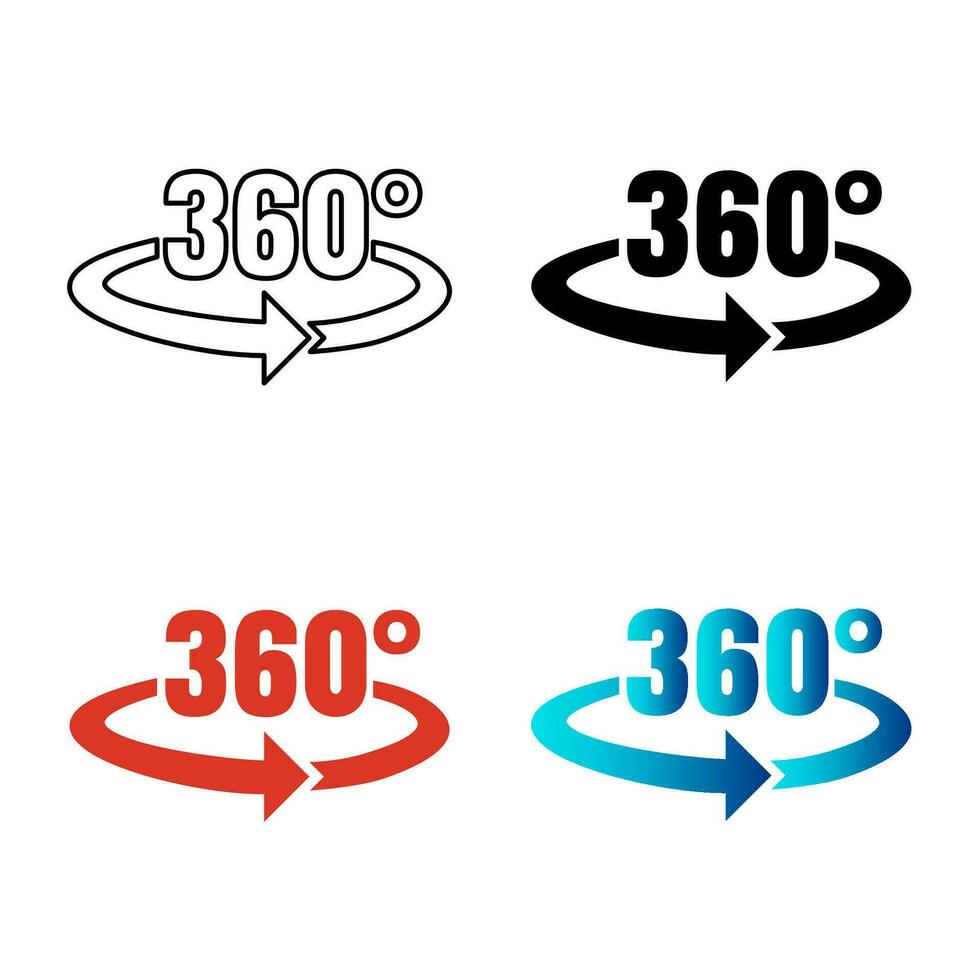 Abstract 360 Degree Rotate Silhouette Illustration vector
