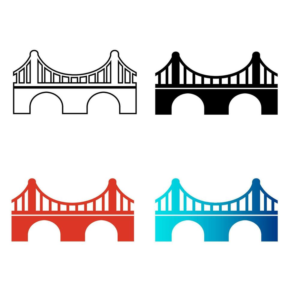 Abstract Bridge Silhouette Illustration vector