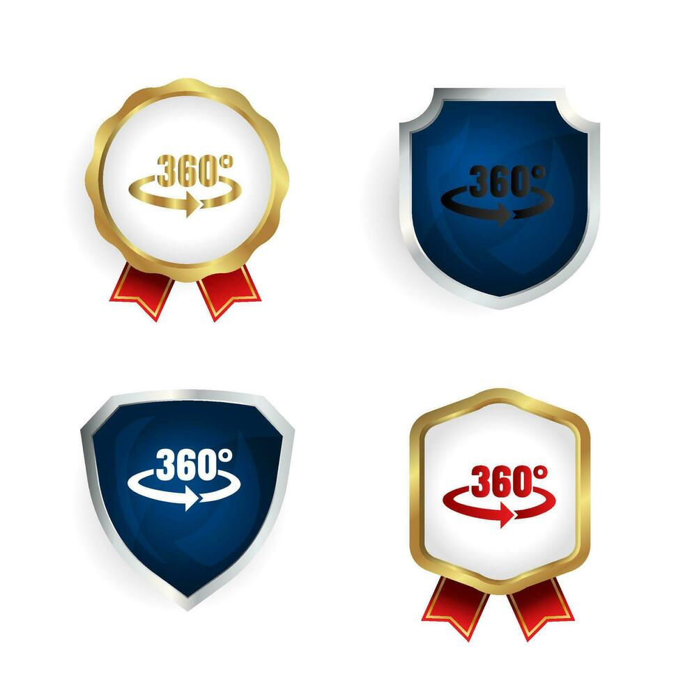 Abstract 360 Degree Rotate Badge and Label Collection vector