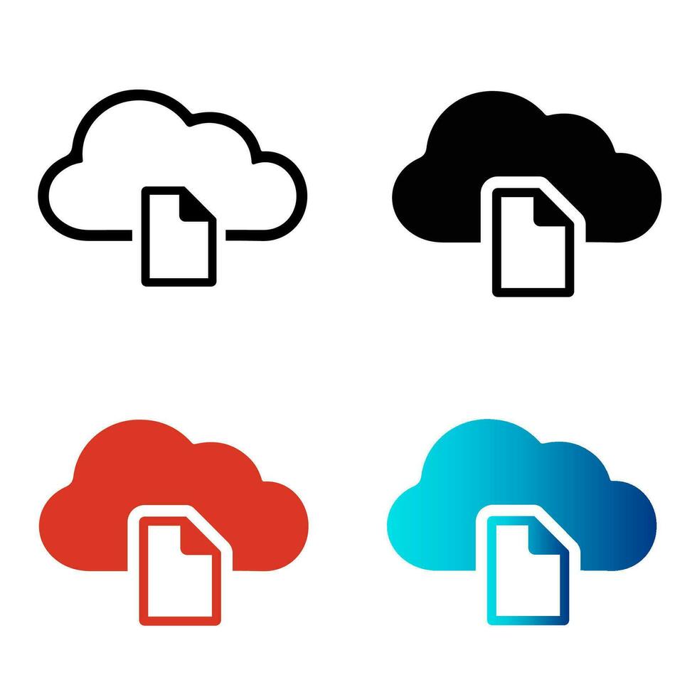 Abstract Cloud Data Silhouette Illustration vector