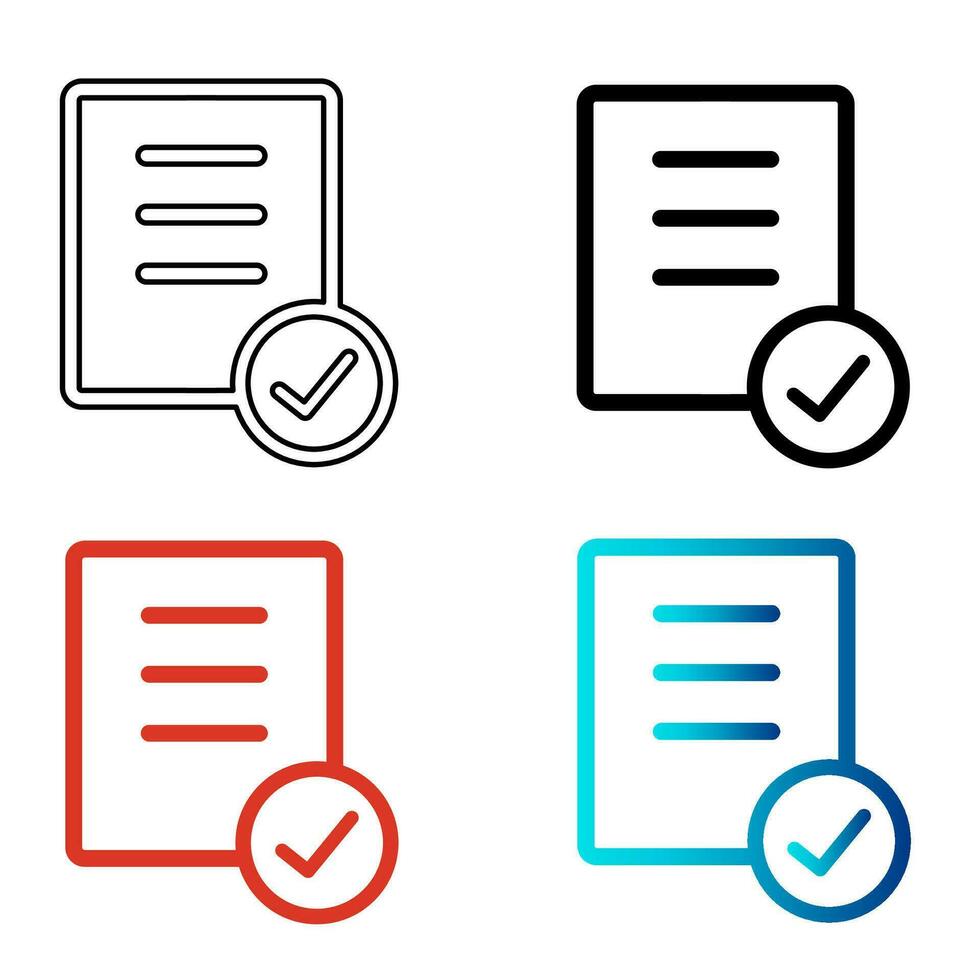 Abstract Document Check Silhouette Illustration vector