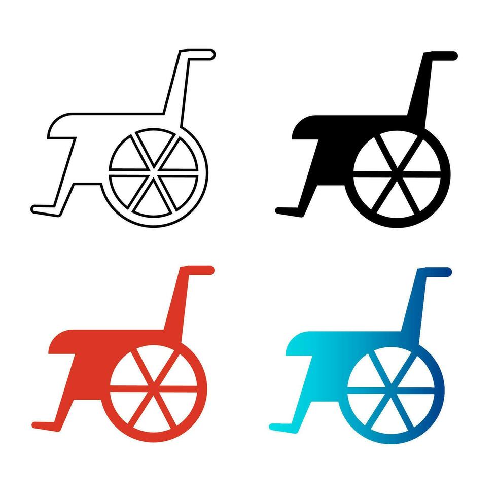 Abstract Handicap Wheelchair Silhouette Illustration vector