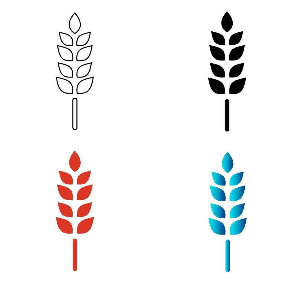 Abstract Grain Rice Silhouette Illustration vector