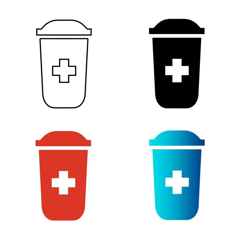 Abstract Hospital Trash Silhouette Illustration vector