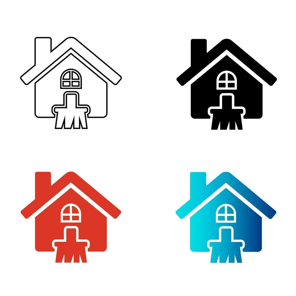 Abstract House Paint Silhouette Illustration vector