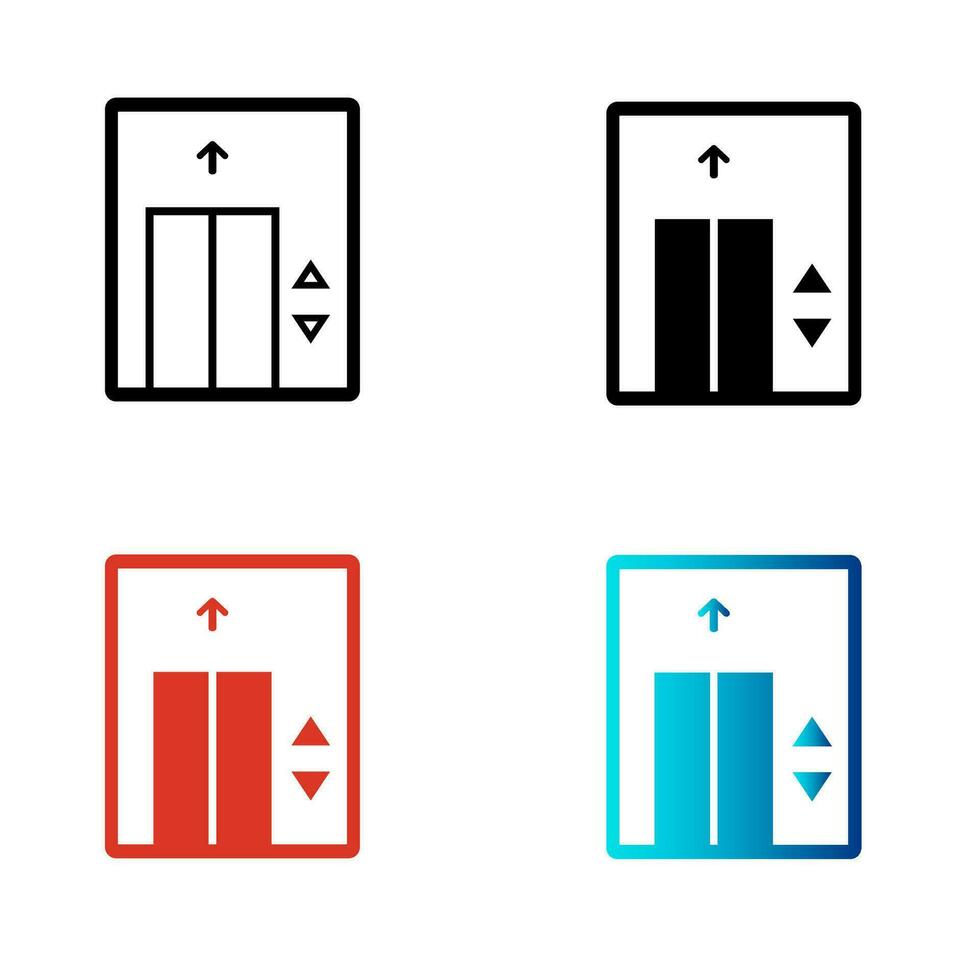 Abstract Lift Elevator Silhouette Illustration vector