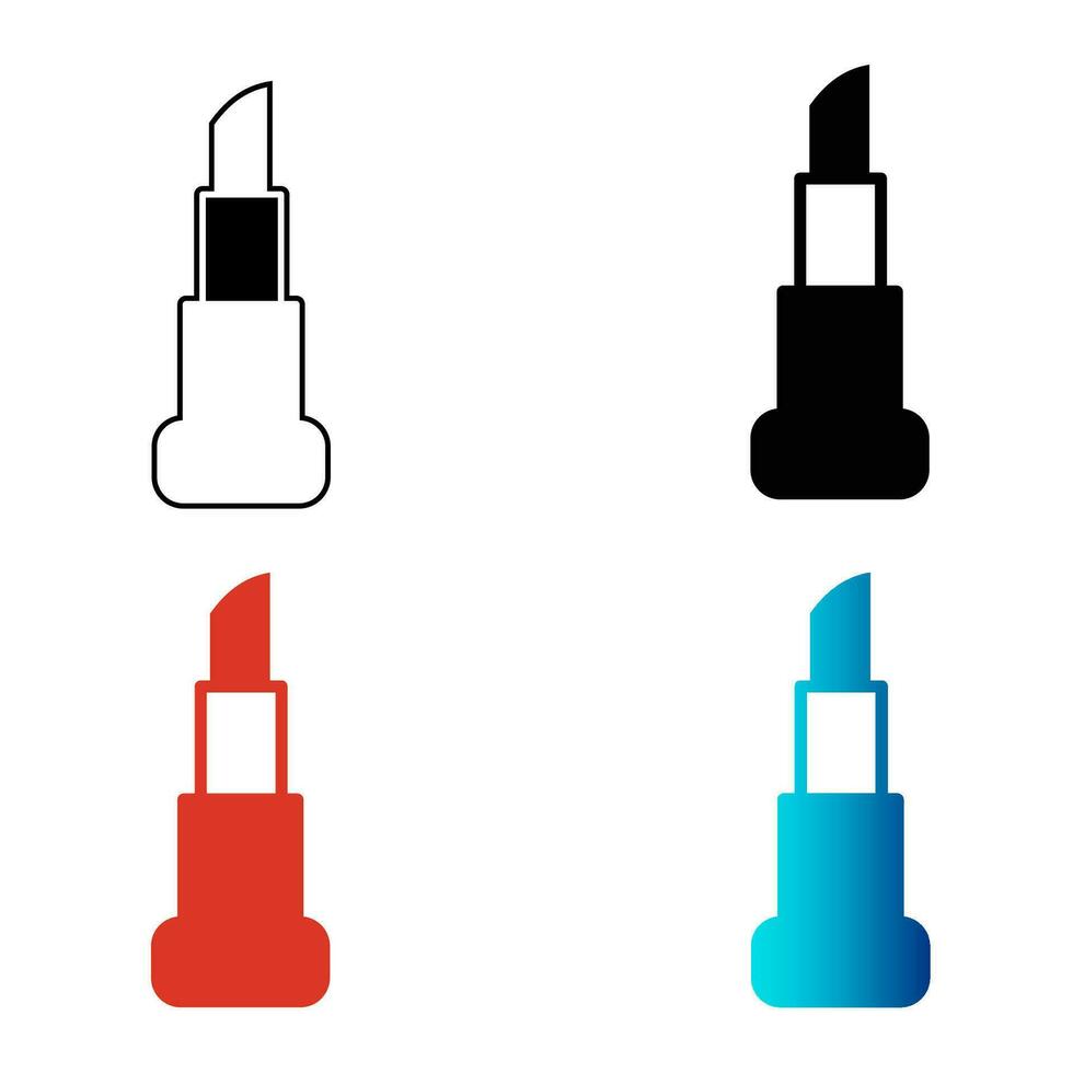 Abstract Lipstick Silhouette Illustration vector