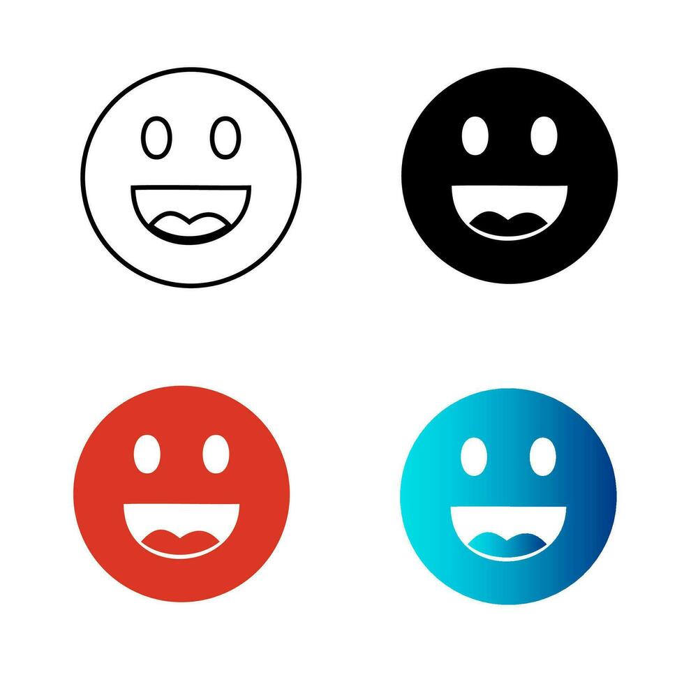 Abstract Laugh Emotion Silhouette Illustration vector