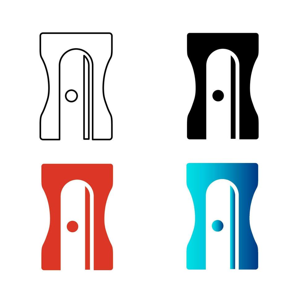 Abstract Pencil Sharpener Silhouette Illustration vector