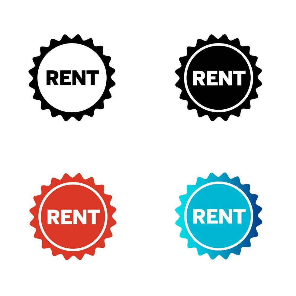 Abstract Rent Label Silhouette Illustration vector