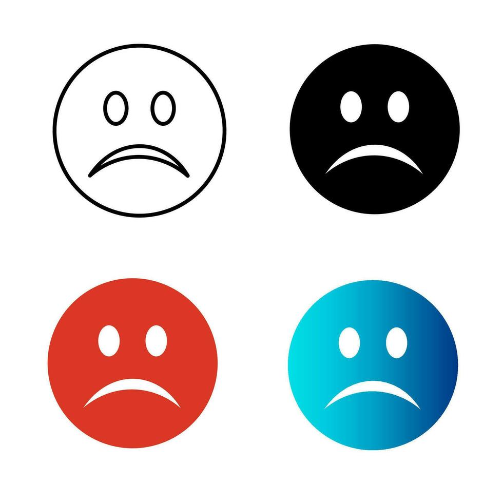 Abstract Sad Emotion Silhouette Illustration vector
