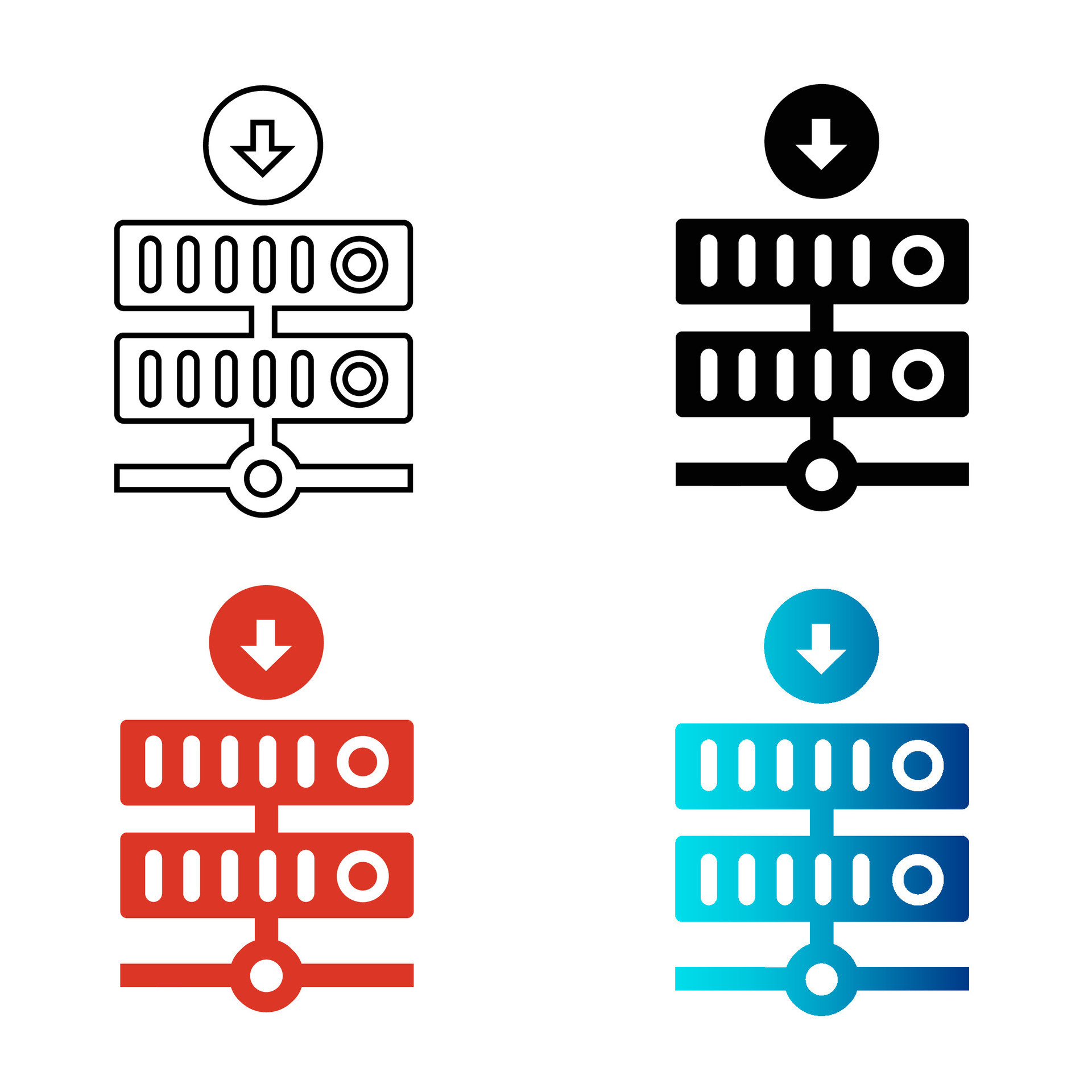 Abstract Server Download Silhouette Illustration 25844664 Vector Art at ...