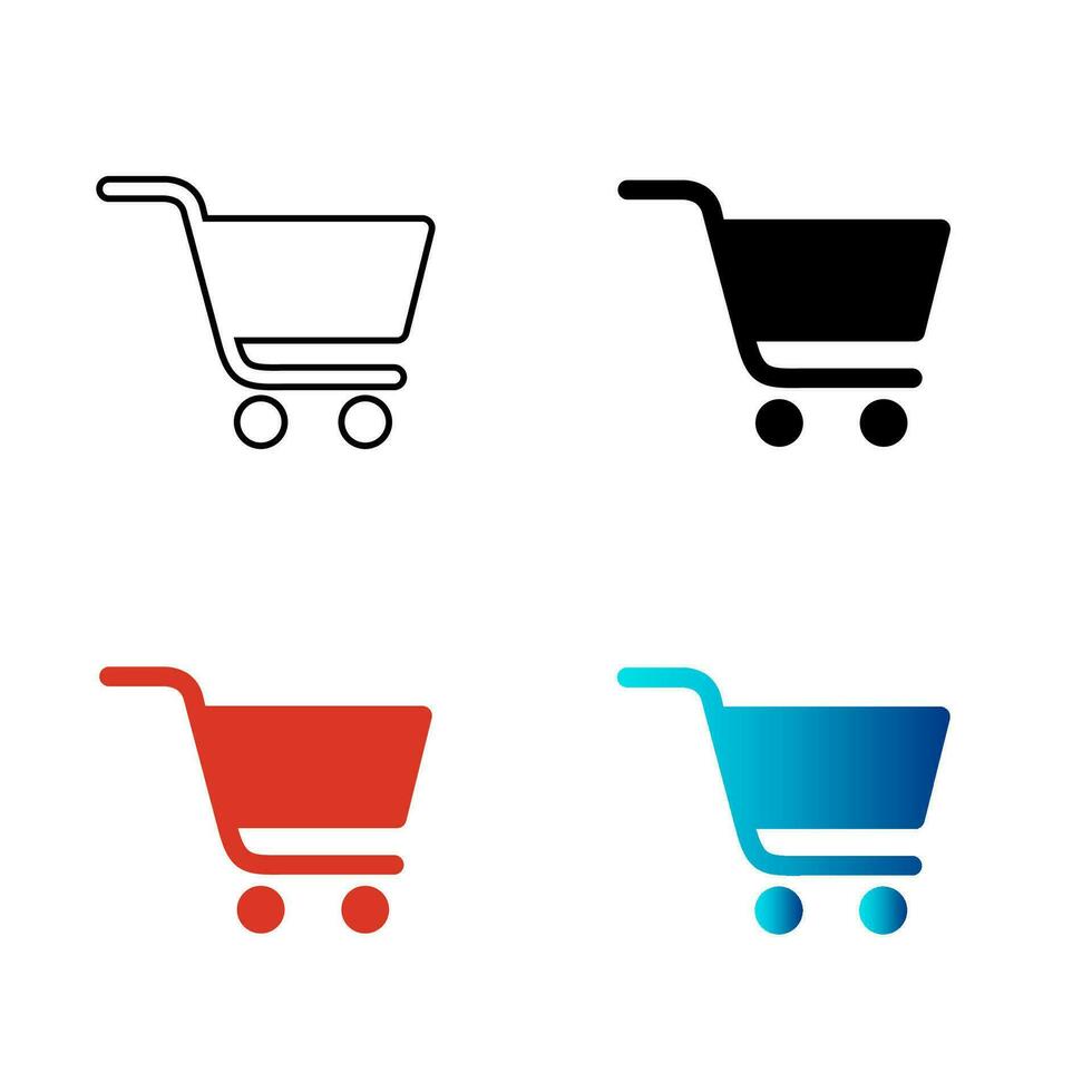 Abstract Shopping Trolley Silhouette Illustration vector
