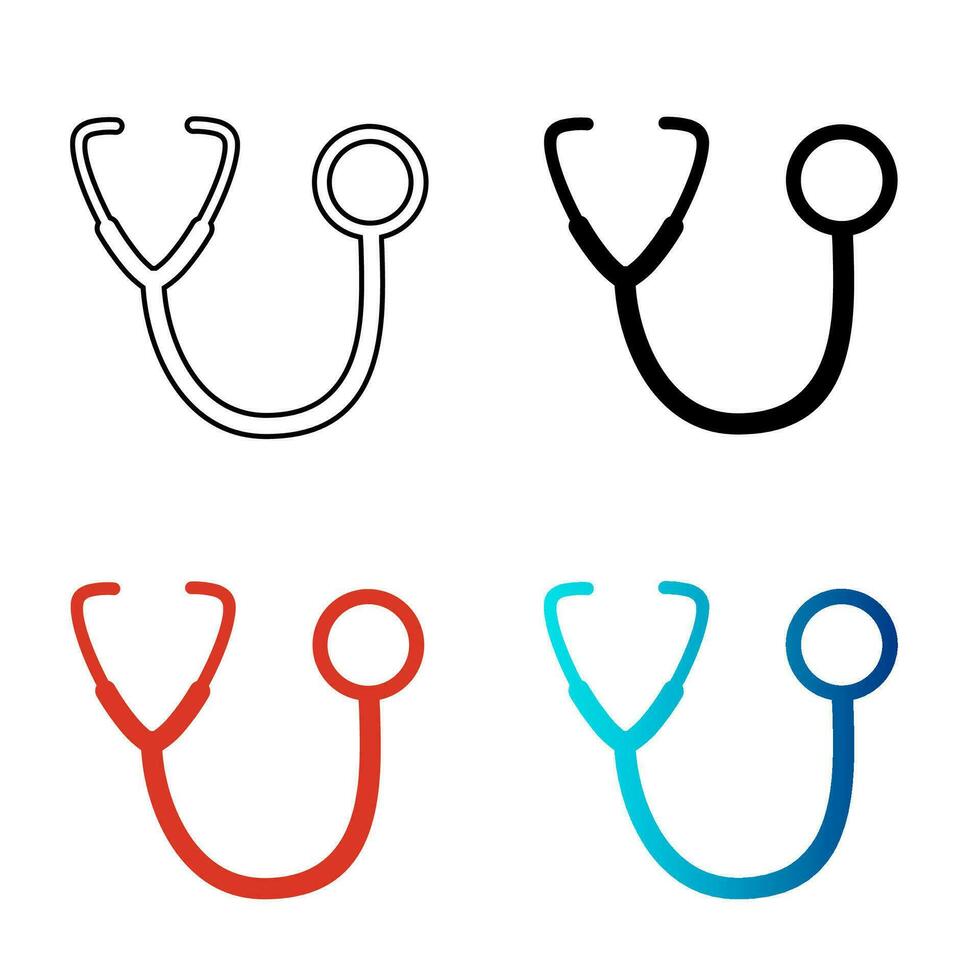 Abstract Stethoscope Silhouette Illustration vector