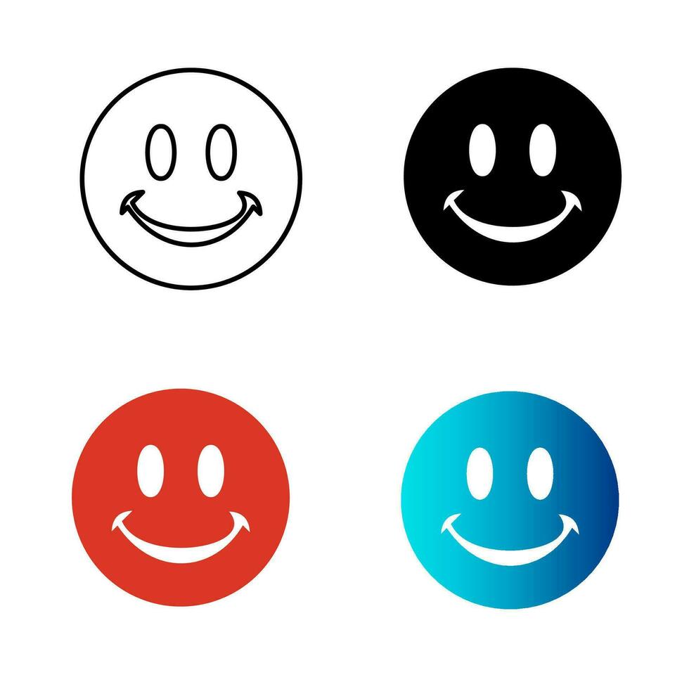 Abstract Smile Emotion Silhouette Illustration vector
