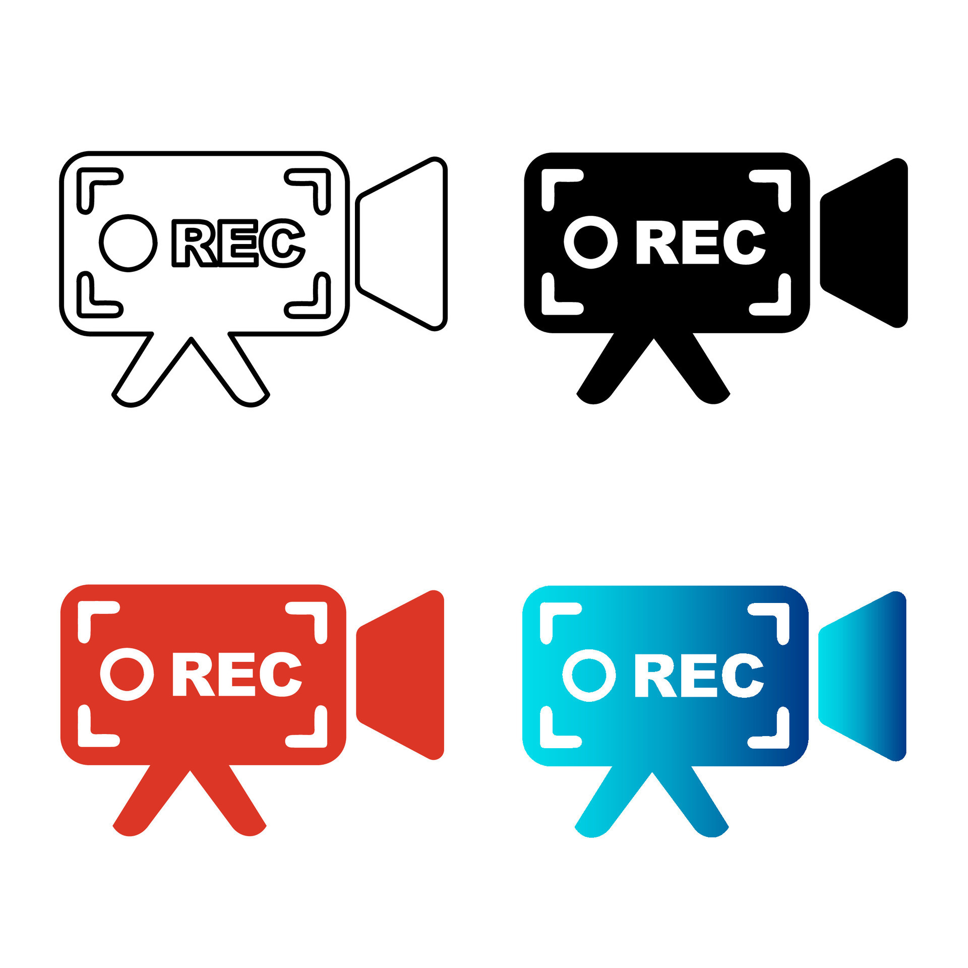 Abstract Video Recording Silhouette Illustration 25844720 Vector Art at