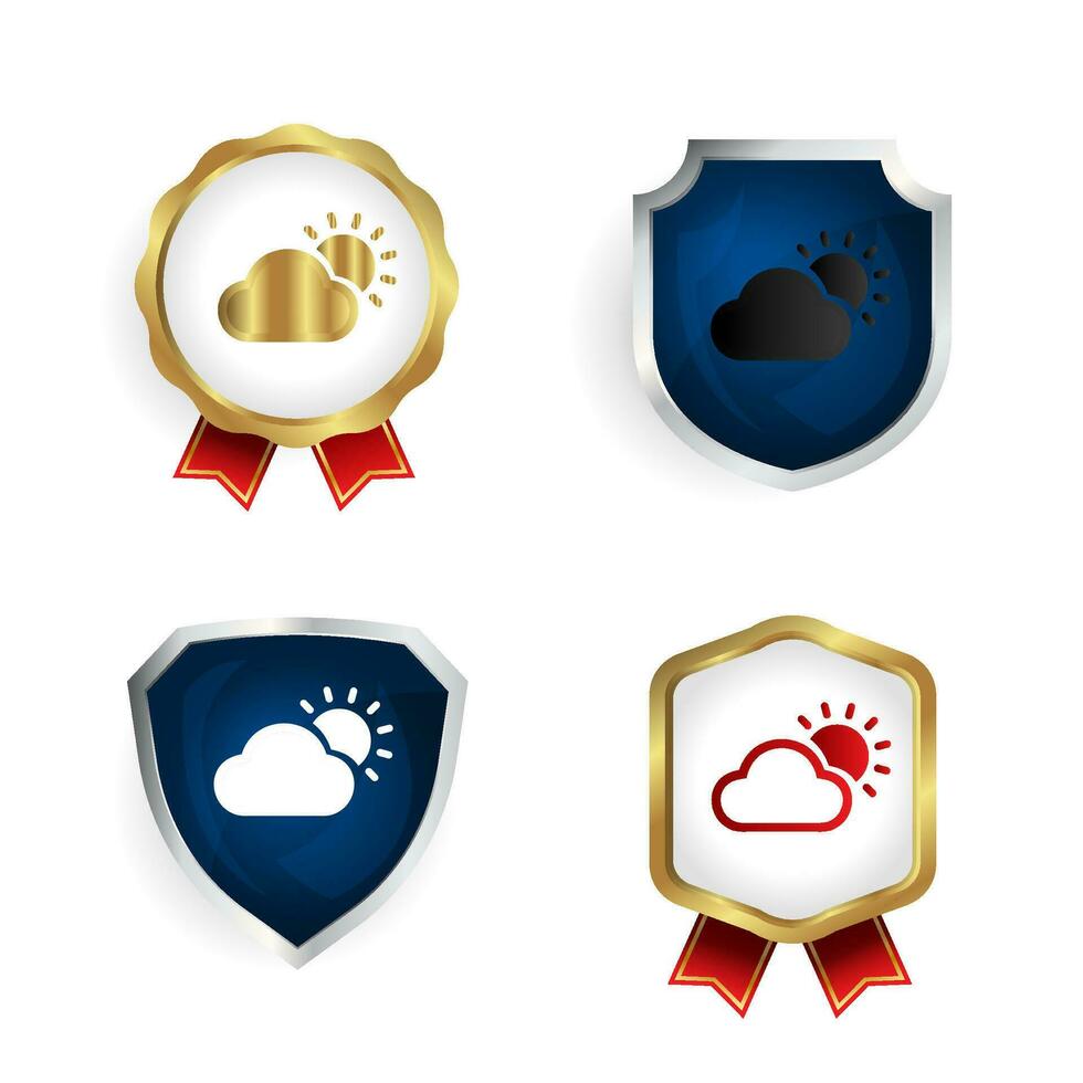 Abstract Weather Badge and Label Collection vector