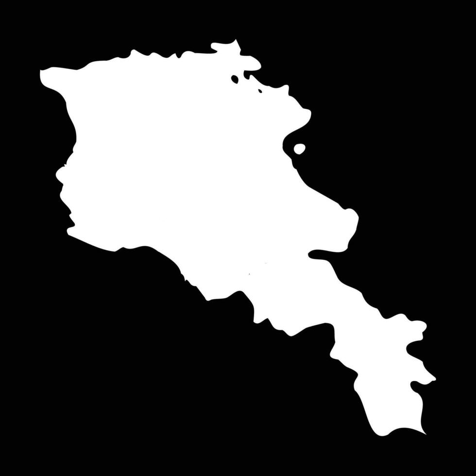 sencillo Armenia mapa aislado en negro antecedentes vector