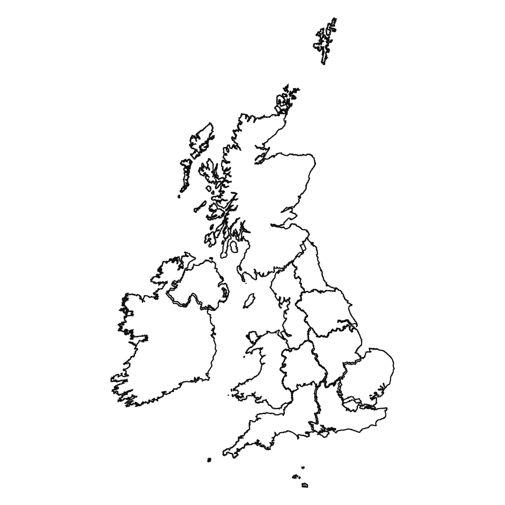 Outline Sketch Map Of United Kingdom With States And Cities 25844811 Outline Sketch Map Of United Kingdom With States And Cities Free Vector 